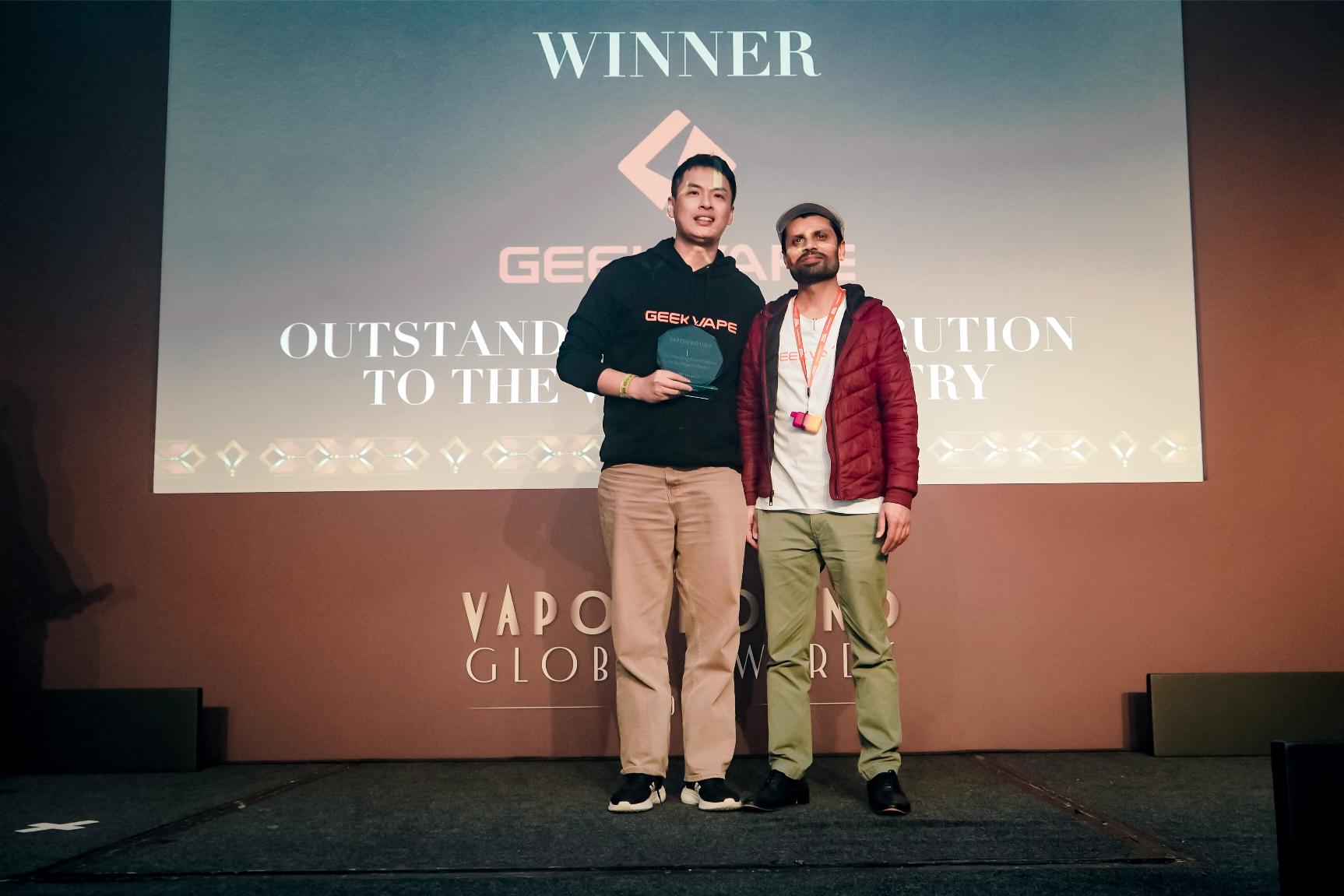 Geekvape Recognized for Outstanding Contribution to the Vape Industry at Vapouround Awards